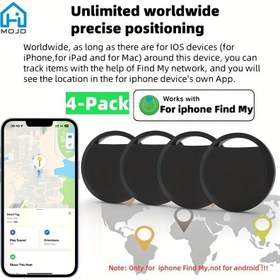 Resim 4'lü Paket Kablosuz Akıllı Takipçisi Mini Etiket, IOS için Apple Find My Uygulaması, iTag Kaybolma Hatırlatıcı Cihazı Dünya Çapında Konum Takibi, Araba Anahtarı Evcil Hayvan Bavulu için Kablosuz Akıllı Bulucu (Android ve cep telefonları için değil, Bağlanırken "Başka Öğeler Ekle" seçeneğini seçin) 