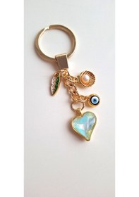Resim Sevgililer Günü Hediyelik Lüks Zirkon Taşlı Kalp Anahtarlık - 9 Cm 