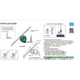 Resim İnsize 2172-360a Dijital Açı Ölçer 