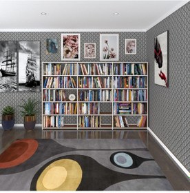 Resim Kenzlife Kitaplık Süper Ga 150 240 19 Cvz 5 Katlı 3 Bölme Çift Bölme Opsiyonlu Ofis Mutfak Banyo Dolabı Arkalıksız Çok Renkli 