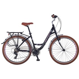 Resim Salcano Sarajevo 26 Lady 26" Jant 41 Cm Kadro 21 Vites Şehir Bisikleti Siyah Mor Mor - Siyah 
