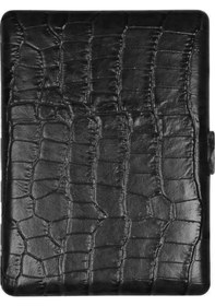 Resim Pearl Japan Cosmos Deri Uzun Sigara Tabakası Croco Siyah 9lu 