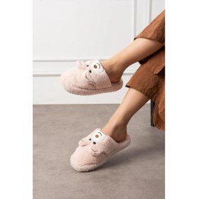 Resim Slipcat Kadın Panda Figürlü Sessiz Taban Peluş Ev Terliği 