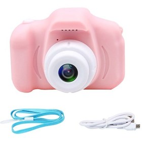 Resim Youtek Çocuklar İçin 1080p Renkli Mini Dijital Fotoğraf Makinesi - Pembe 