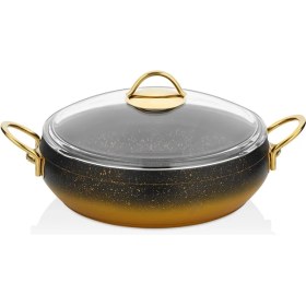 Resim Lavonni 30 cm Granit Basık Güveç Tencere - Gold 