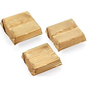 Resim Melodi Çikolata Yaldızlı Kare Tablet Fıstıklı Çikolata Altın Yaldız 500g 