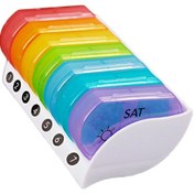 Resim Vkemall Renkli 7 Günlük Taşınabilir Hap Organizer - Nem Geçirmez Ve Tarih Yazılı 