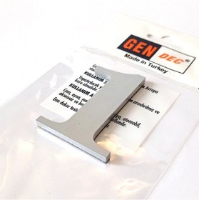 Resim Gendec Kapı Numarası 8Cm No:1 Metalik Gri Kendinden Yapışkanlı Nu 