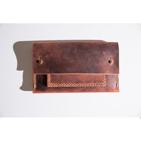 Resim Hi Leather Vesla Rose Isme Kişiye Özel Deri Cüzdan 