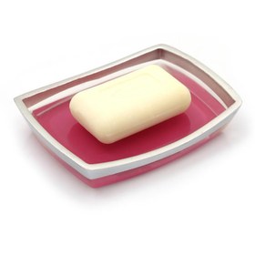 Resim SABUNLUK GRİ PEMBE POLİRESİN 14X10X2CM 