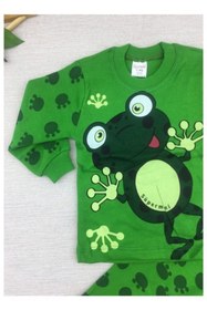 Resim Belinay Sevimli Kurbağa Pijama Takımı 1-2-3 Yaş 