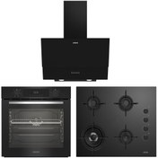 Resim Altus Siyah Ankastre Set ( ALA 322 B + ALA 189 DB + ALA 535 B ) 