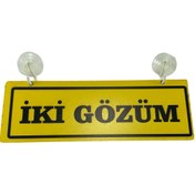 Resim TKY Cam Süsü Yazı ’İKİ GÖZLÜM’ Mdf Vantuzlu 