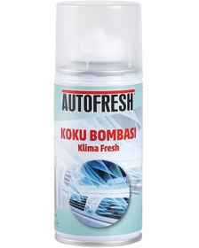 Resim AutoFresh Koku Bombası Klima Fresh Klima Temizleyici Kötü Koku Giderici Sprey Amber Esanslı 150 ML 