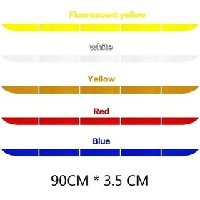 Resim Kırmızı 5 Adet/takım Araba Yansıtıcı Çıkartmalar Su Geçirmez Araba Uyarı Etiketi Yansıtıcı Bant Araba Çıkartmaları Çıkartmalar Araba Gövde Vücut 