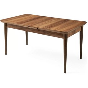 Resim Ortadan Açılır Büyüyen Yemek Masası Ceviz 80x130cm Sadece Masa Fi 