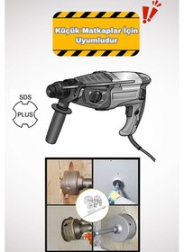 Resim 45mm Beton Duvar Delme Panç + Sds-plus 350mm Uzun Adaptörlü 