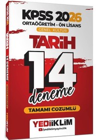 Resim Yediiklim 2026 Kpss Ortaöğretim Ön Lisans Genel Kültür Tarih Tamamı Çözümlü 14 Deneme 