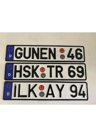 Resim Alman Plaka, Dekor Plaka, Sarı Plaka, Süs Plakası, Yabancı Plaka 
