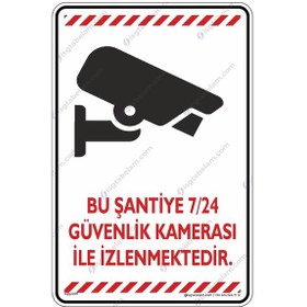 Resim Bu Şantiye 7/24 Güvenlik Kamerası Ile Izlenmektedir (545657620) 