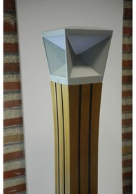 Resim Teak Ağacı Gövde 6W Bahçe Aydınlatma Bollard Kahverengi 