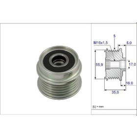 Resim VALEO 588051 ALTERNATÖR KASNAĞI PASSAT / A4 A6 1.9 TDI 1.9 DTI 