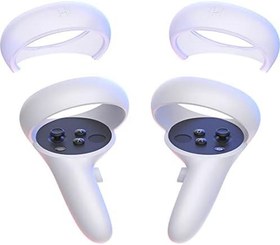 Resim Meta/Oculus Quest 2 Aksesuarları ile Uyumlu Halo Kontrol Cihazı Koruyucu, Çarpma Önleyici Şeffaf Silikon Tam Halka Kapak Quest 2 için, Kayma Yok 