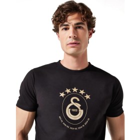 Resim Galatasaray Lisanslı 5 Yıldız Siyah Şampiyonluk T-Shirt 
