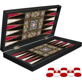 Resim Marsilyan- Klasik Sedef Işlemeli Tavla Model 1 