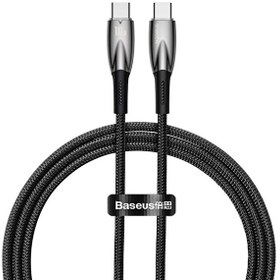 Resim Baseus Glimmer 100w Type-C To Type-C Kablo 1m-Siyah 
