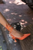 Resim Kaizen Turuncu Saten Stiletto 