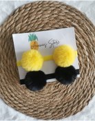 Resim Kız Bebek Çocuk Peluş Ponpon Bandana Seti 