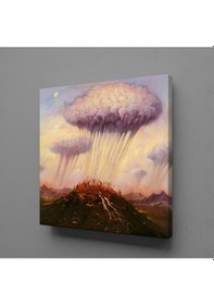 Resim Yağmur Bırakan Bulut Kare Kanvas Tablo 30x30cm 