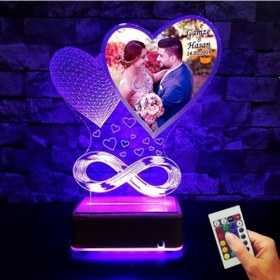 Resim Yıldönümü Hediyesi Resimli Led Lamba Sevgiliye Hediye 