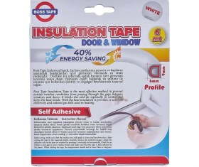 Resim Boss Tape Kapı Pencere Izolasyon Fitili - Bandı Beyaz 