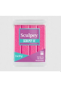 Resim Sculpey Iıı Polimer Kil 558 Pembe Glittter Simli 