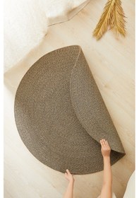 Resim Ocean Home Textile Siyah Kırçıllı Jüt Halı Kilim 120 CM 