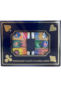Resim Swisscard Plastik İskambil - Oyun Kartı Destesi Model: 4 