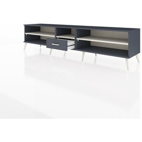 Resim Hyperion Tv Ünitesi 3 Raflı Tek Çekmeceli 220x44x51 Antrasit-aytaşı/antrasit Aytası/antrasıt - Antrasıt 