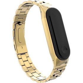 Resim Ardemix Xiaomi Mi Band 6 Uyumlu Krd-04 Metal Kordon-gold 