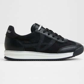 Resim Aldo Stepcount - Kadın Tekstil Siyah Düz Bağcıklı Jogger Spor Ayakkabı 