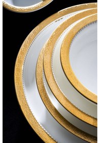 Resim Acar Arcadia 58 Parça Yemek Takımı Beyaz/gold 