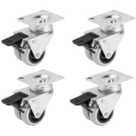 Resim Hts 346 Tabla Bağlantılı Frenli 50 Mm Mobilya Tekerlek 4 Adet 