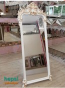 Resim Vintage Madam Model Beyaz Altın Renk Varaklı Boy Aynası (443022270) Beyaz 