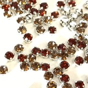 Resim 100 adet - 4Mm Renkli Karışık Renk Maillard Renk Sistemi Onlardan Fazla Renkler Beyaz Taban El İle Dikişli Çok Yüzlü Rhinestone Çiçek Stili Yetişkin Giyim Düğün Elbisesi DIY Giysiler, Çantalar, Ayakkabılar, Düğün Elbiseleri vb. Boncuklarla Düz Tabanlı Deliklerle Boncuk Dekoratif Boncuklar 