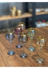 Resim Paşabahçe Lav Lal-506 Renkli 6 Kişilik Kahve Yanı Su Bardağı Renkli 