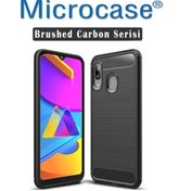 Resim Microcase Samsung Galaxy M10S Brushed Carbon Kilif - Siyah 387489089 