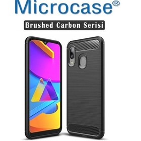 Resim Microcase Samsung Galaxy M10S Brushed Carbon Kilif - Siyah 387489089 
