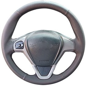 Resim Ford Fiesta 2011 spor desen direksiyon kılıfı siyah dikiş 