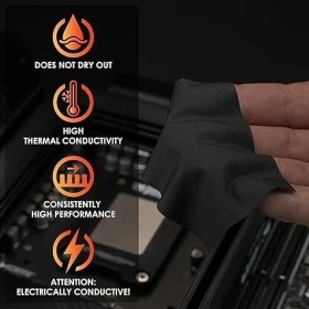 Resim Grizzly Carbonaut - Carbon Termal Ped - Yapışmaz, Esnek ve Tekrar Kullanılabilir - Çok Yüksek Isı Iletkenliği - Elektrik Iletir! (32 × 32 × 0,2 Mm) 